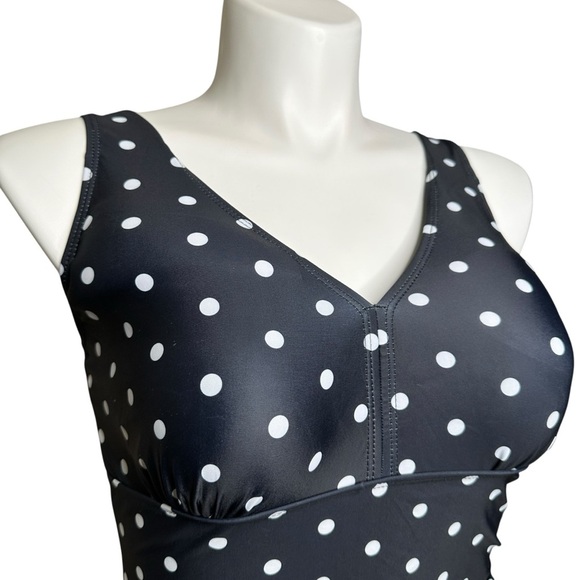 Summer Mae Black Polka Dot Swimsuit NWT Large - Picture 2 of 5